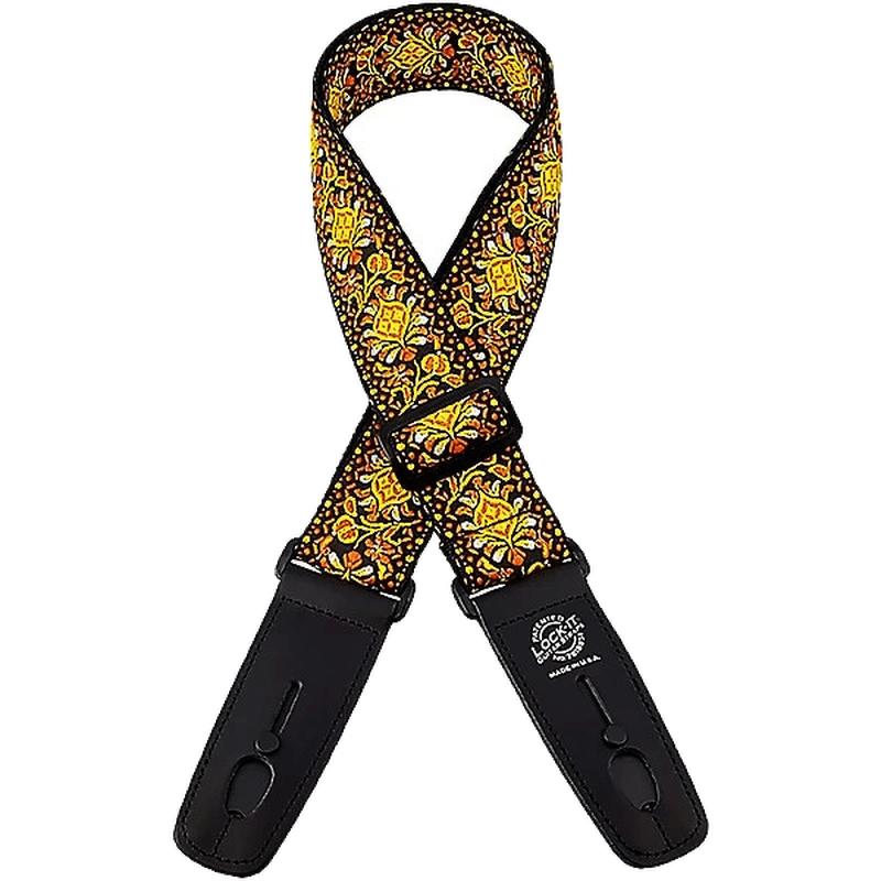 Lock-It Straps 2" Jacquard Guitar Strap - Lemon Chill