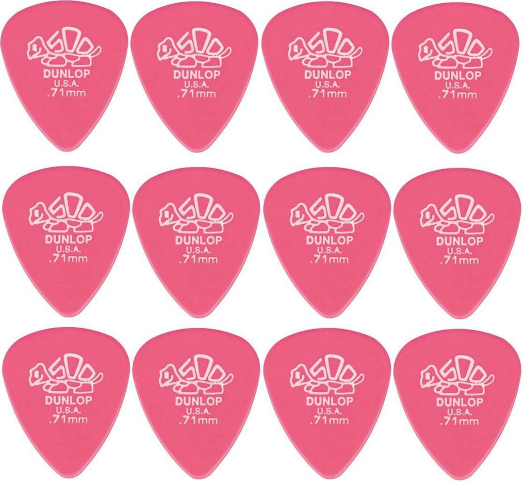 Dunlop Delrin 500 .71mm Guitar Picks (PINK) - 12 Pack