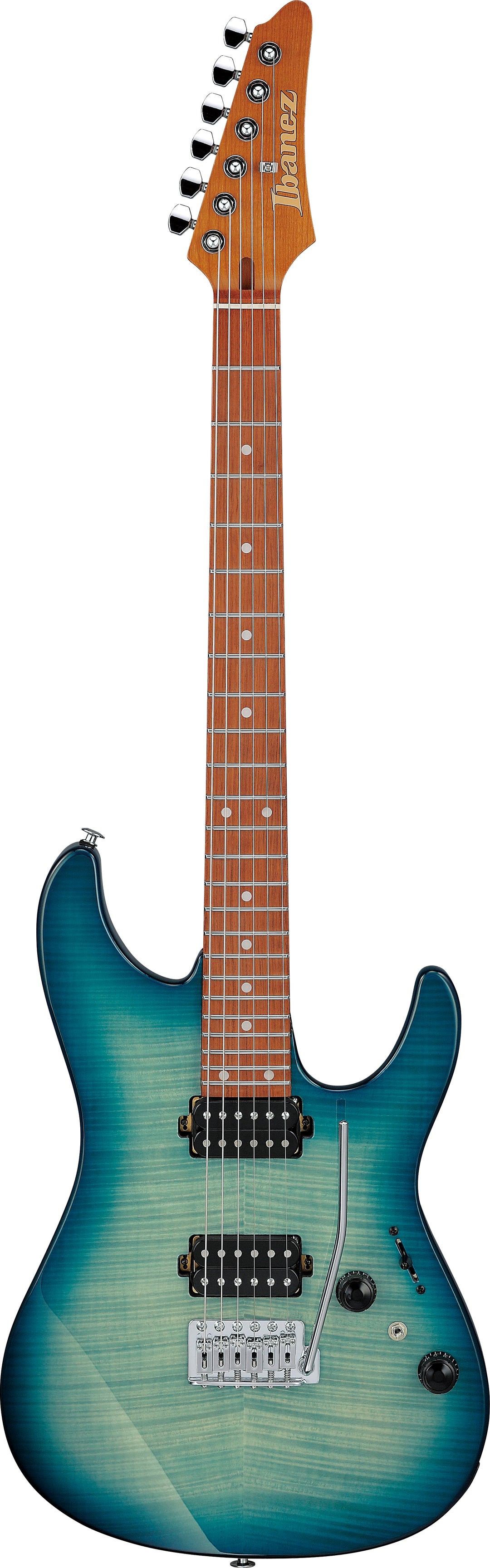 Ibanez AZ24S1FTXB AZ Standard Electric Guitar - Transparent Turquoise Burst