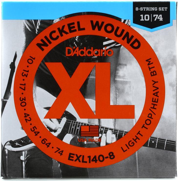 D'Addario EXL140-8 8-String Electric Guitar Strings (10-74)
