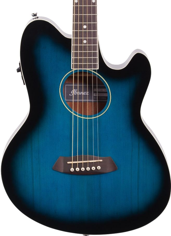 Ibanez TCY10ETBS Talman Acoustic/Electric Guitar (Transparent Blue Sunburst) No Case
