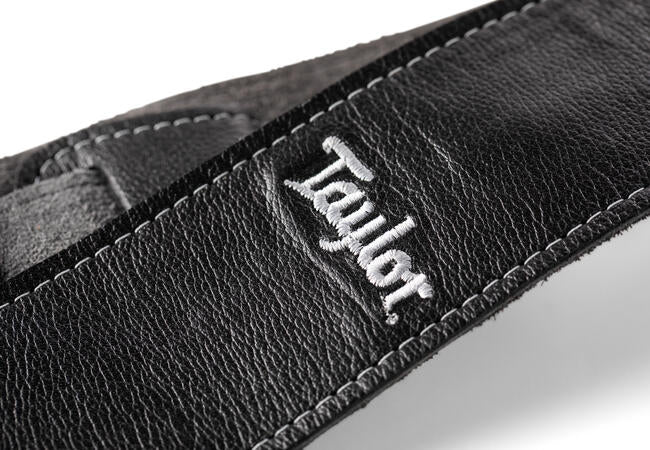 Taylor 4102-25 2.5-Inch Black Leather Suede Back Guitar Strap 3