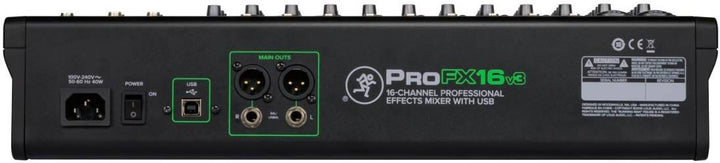 Mackie ProFX16v3 16 Channel 4-Bus Professional Effects Mixer with USB 4