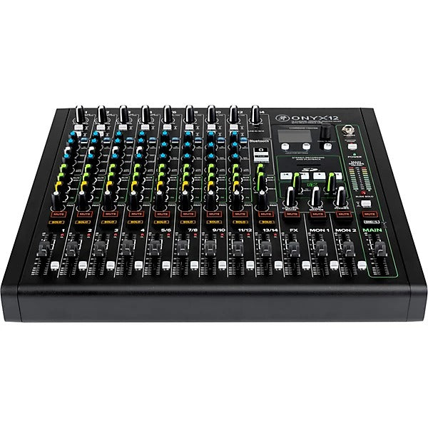 Mackie Onyx12 12-Channel Premium Analog Mixer - With Multi-Track USB and Bluetooth
