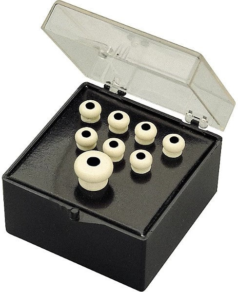 Martin Bridge Pin Set - White with Black Inlay