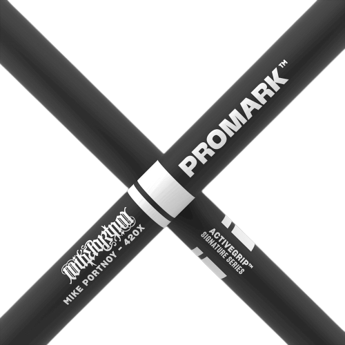 Promark Mike Portnoy ActiveGrip 420X Hickory Drumsticks - Wood Tip