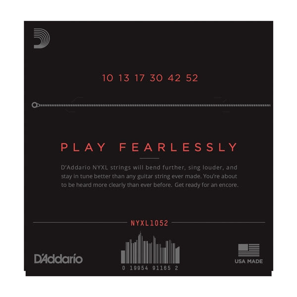 D'Addario NYXL Electric Light Top-Heavy Bottom 10-52 Electric Strings