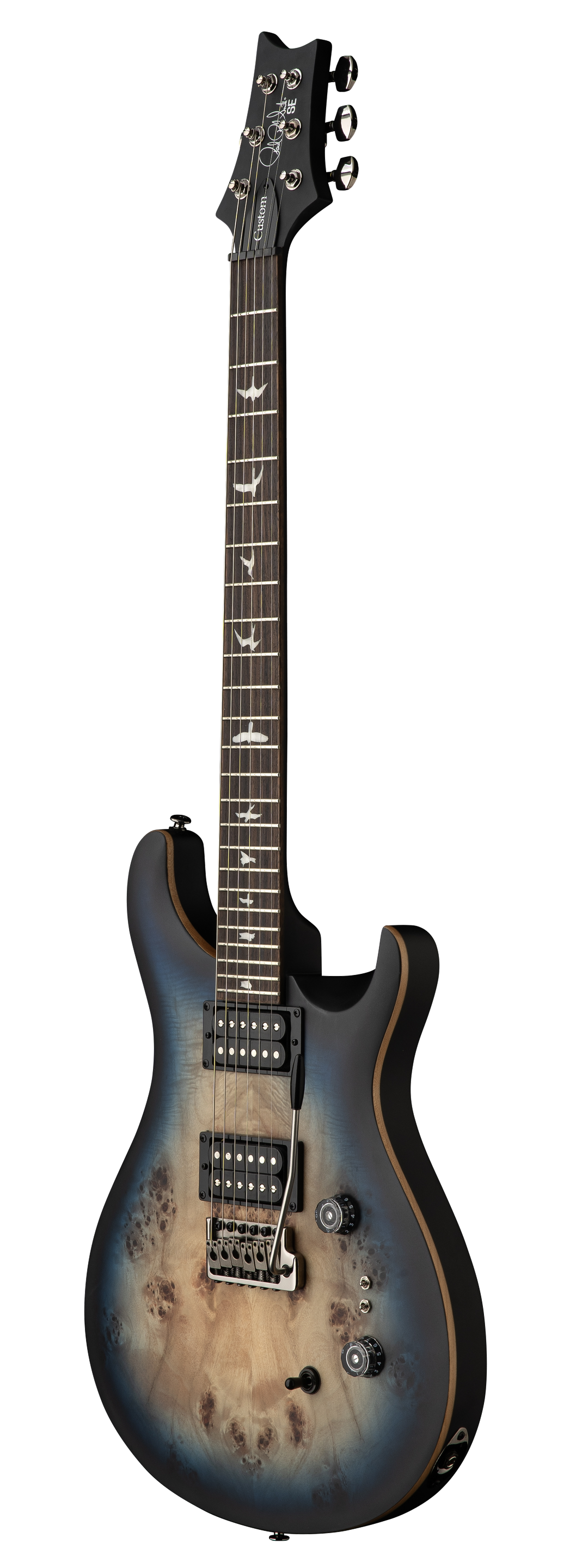 PRS 'Limited Edition' SE Custom 24-08 Poplar Burl Electric Guitar - Lake Blue Midnight Burst