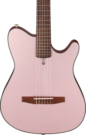 Ibanez FRH10NRGF Nylon String Acoustic Electric Guitar - Rose Gold Metallic Flat