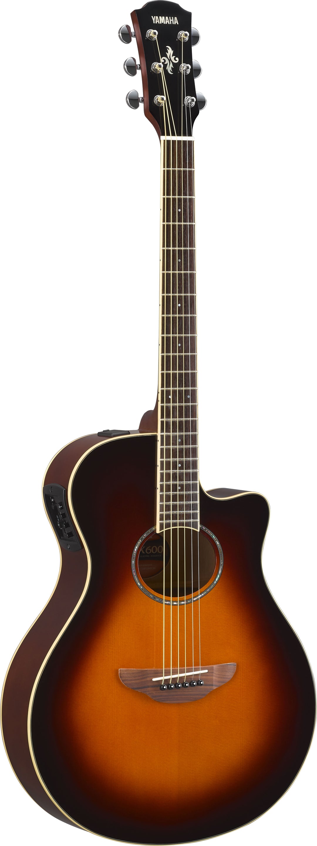 Yamaha APX600OVS Thinline Acoustic Electric Guitar - Old Violin Sunburst 3