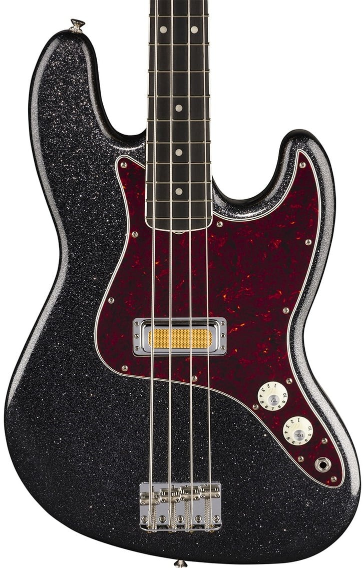 Fender 'Limited Edition' Gold Foil Jazz Bass - Black Sparkle