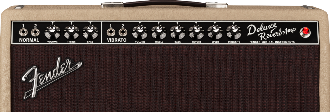 Fender Tone Master Deluxe Reverb Blonde Guitar Amp 4
