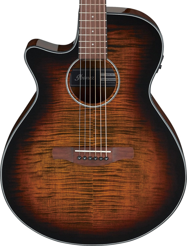 Ibanez AEG70LTIH Acoustic-Electric Guitar Left-Handed (Tiger Burst)