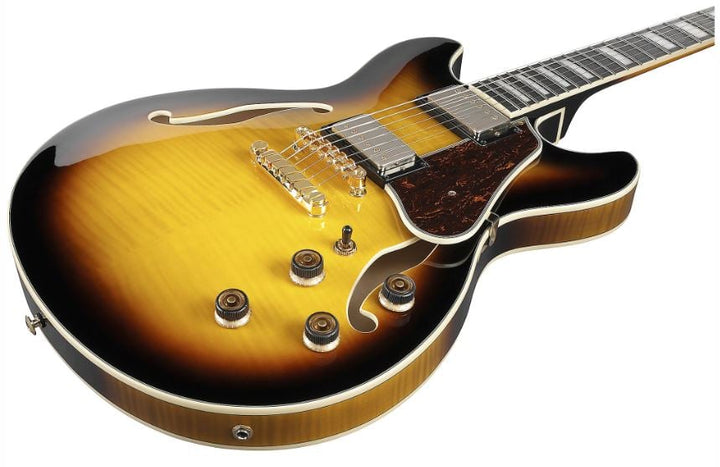 Ibanez AS93FMAYS Hollowbody Electric Guitar (Antique Yellow Sunburst) - No Case 2