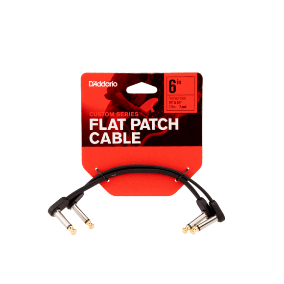 D'Addario 6\" Right Angle Flat Patch Cable (twin pack) 2
