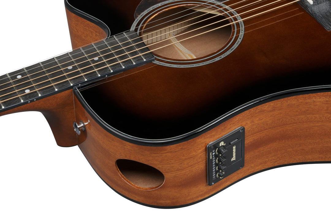 Ibanez AAD51CEDVS Acoustic Electric Guitar - Dark Violin Sunburst High Gloss 5