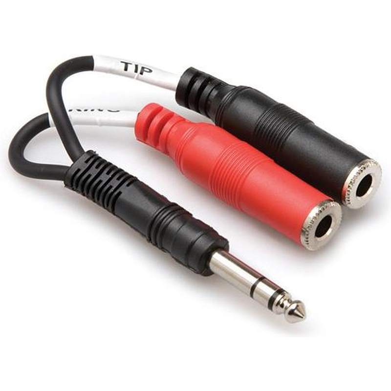 Hosa YPP117 1/4" (Male Stereo) - (2)1/4" (Female Mono) Adaptor