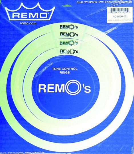 Remo Zero Rings 10\", 12\", 13\", 16\" Tom Muffle Set