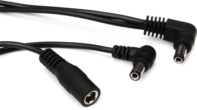 Truetone MC2 Angled to Straight 2-Plug Daisy Chain Power Extension Cable - 24"