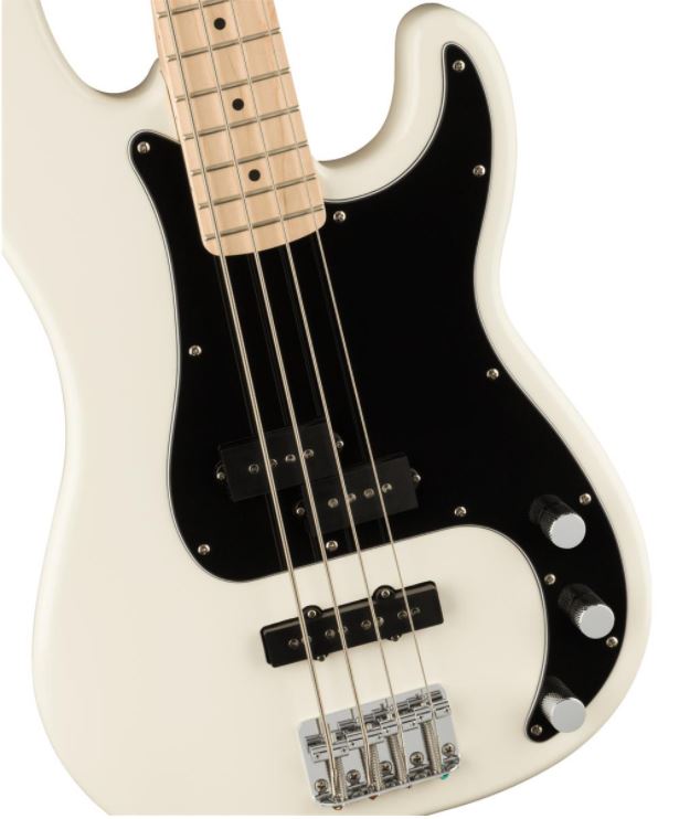 Squier Affinity PBASS PJ Bass Guitar Maple Neck Olympic White No Case 4