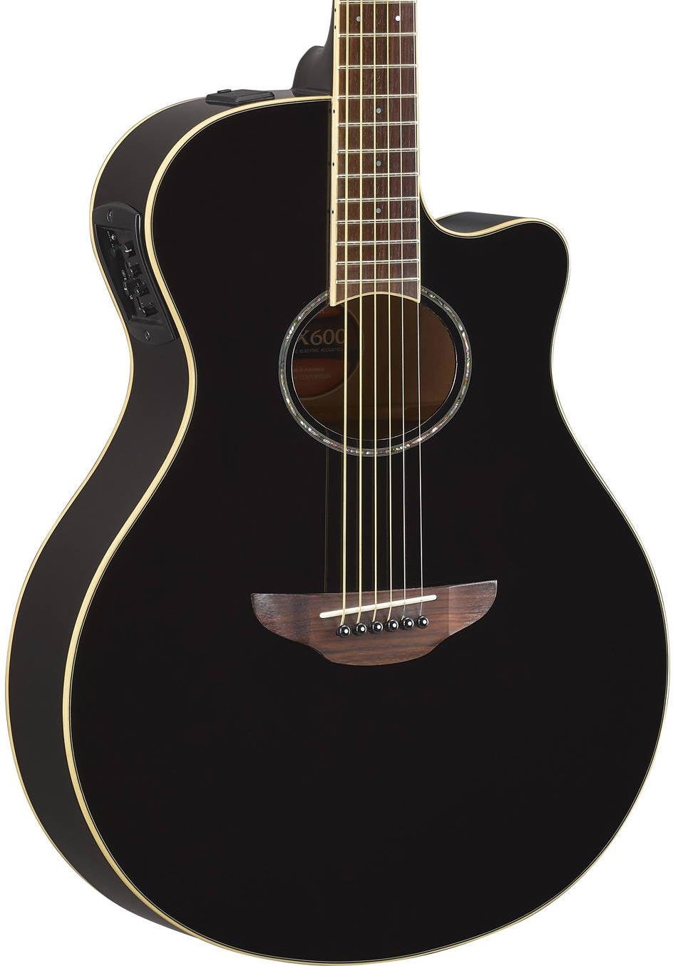 Yamaha APX600 Thinline Acoustic Electric Guitar - Black