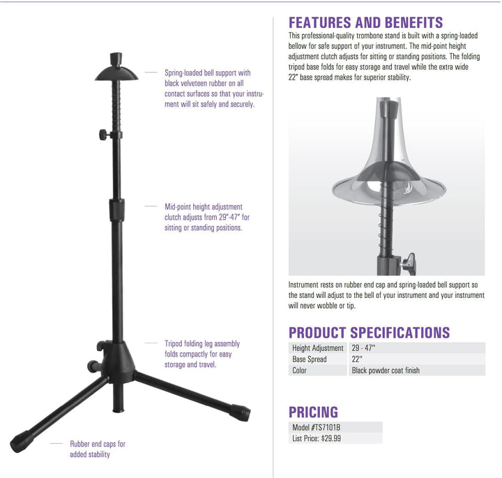Onstage TS7101B Trombone Stand