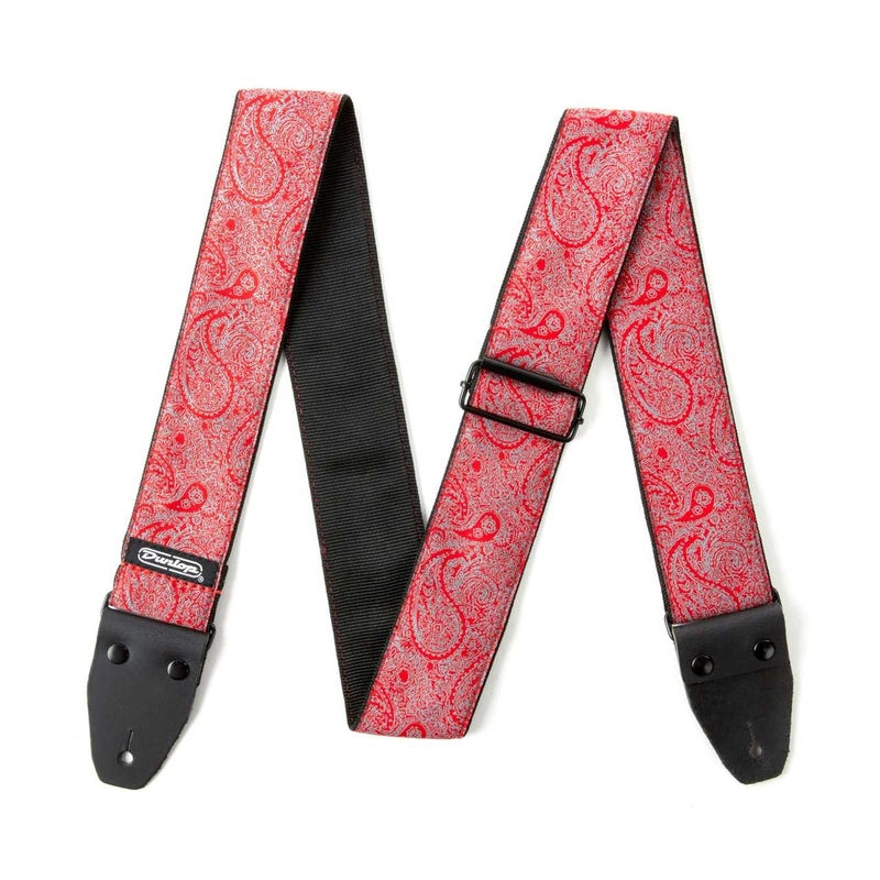 Dunlop D6711 Jacquard Paisley Red Strap