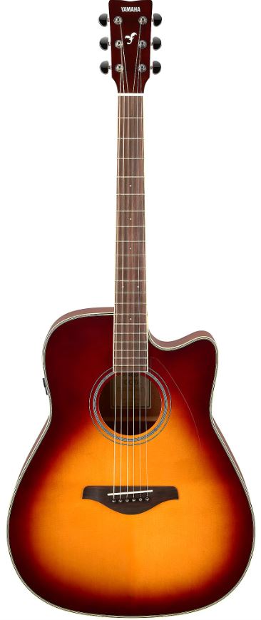 Yamaha FGC-TA TransAcoustic Dreadnought Acoustic-Electric Guitar - Brown Sunburst 7