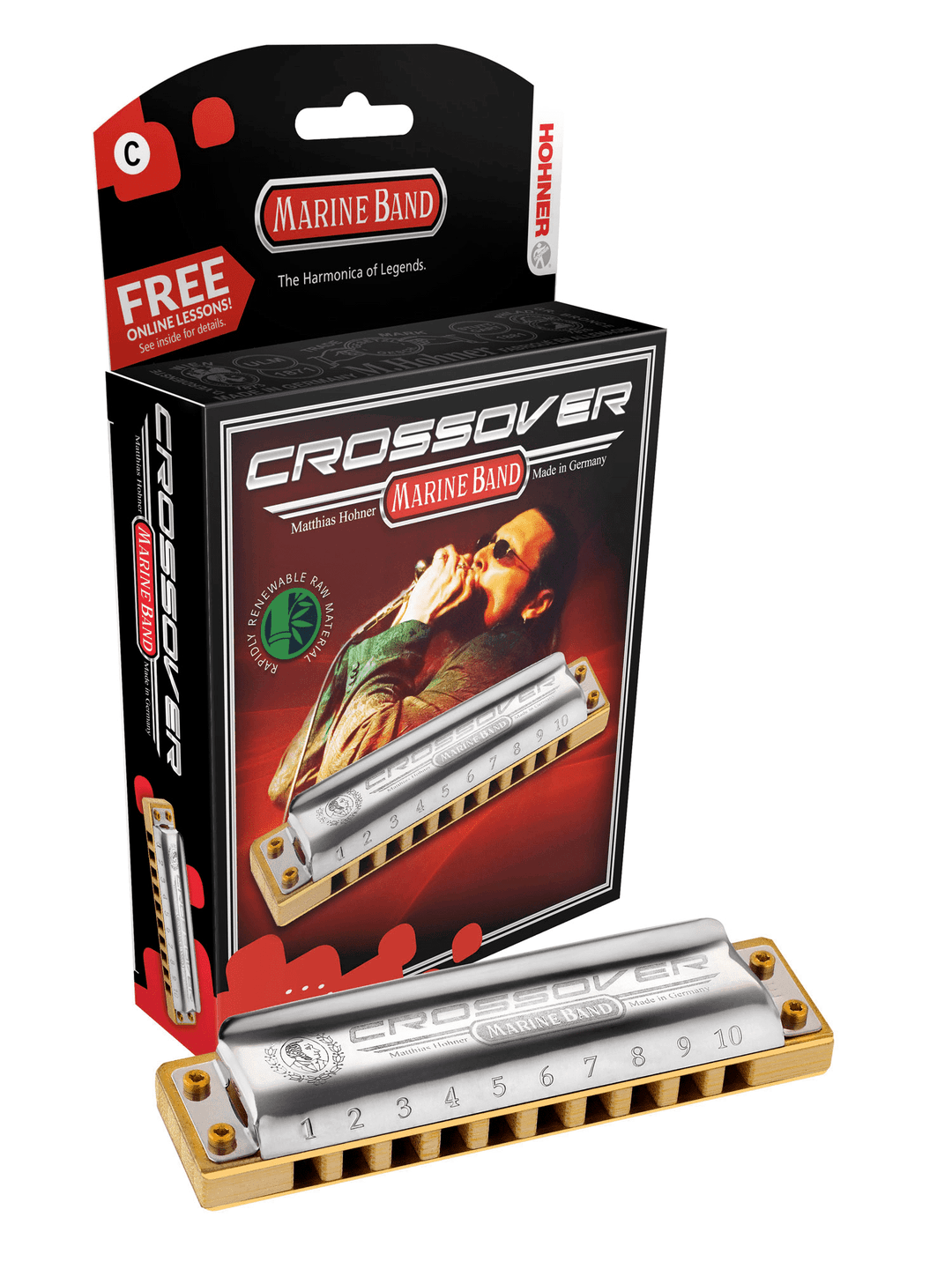 Hohner Marine Band Crossover Harp Key of C