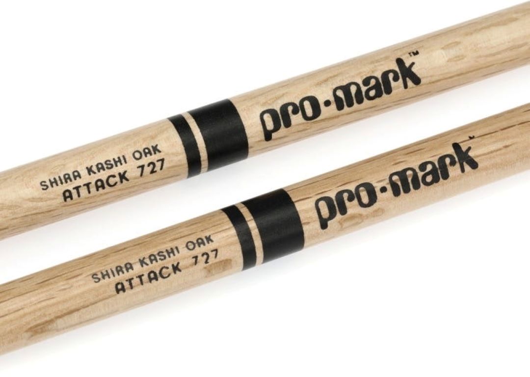 Promark 727W Oak Wood-Tip Drum Sticks 2
