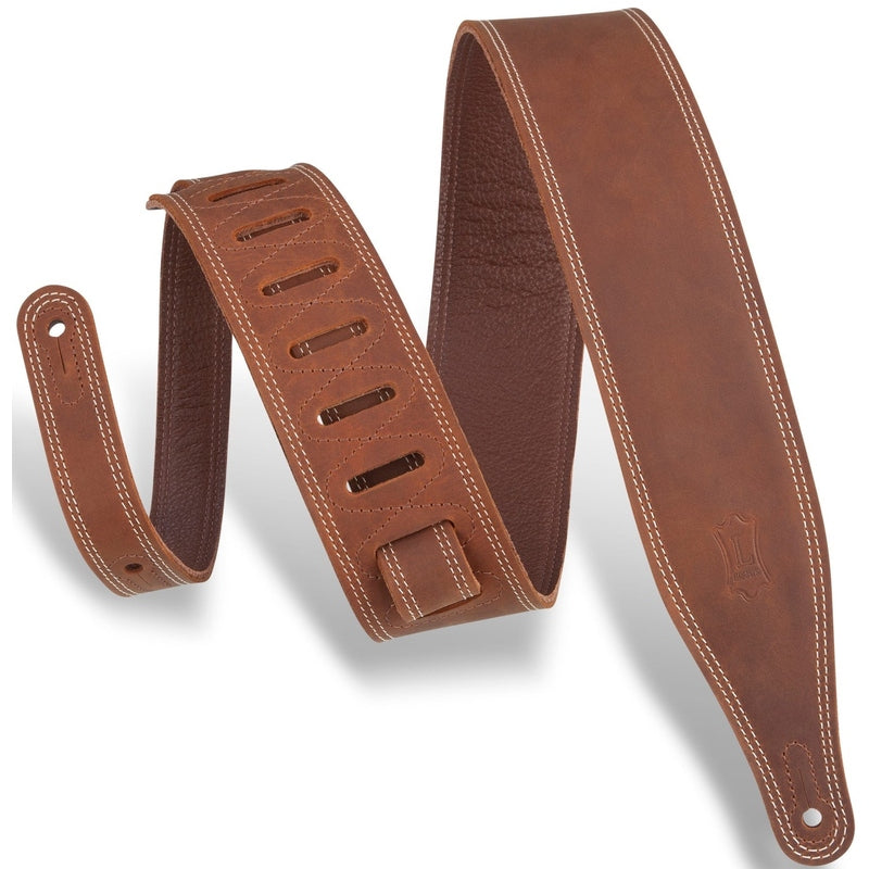 Levy M17BDS-BRN 2.5" Wide Garment Leather Strap - Brown