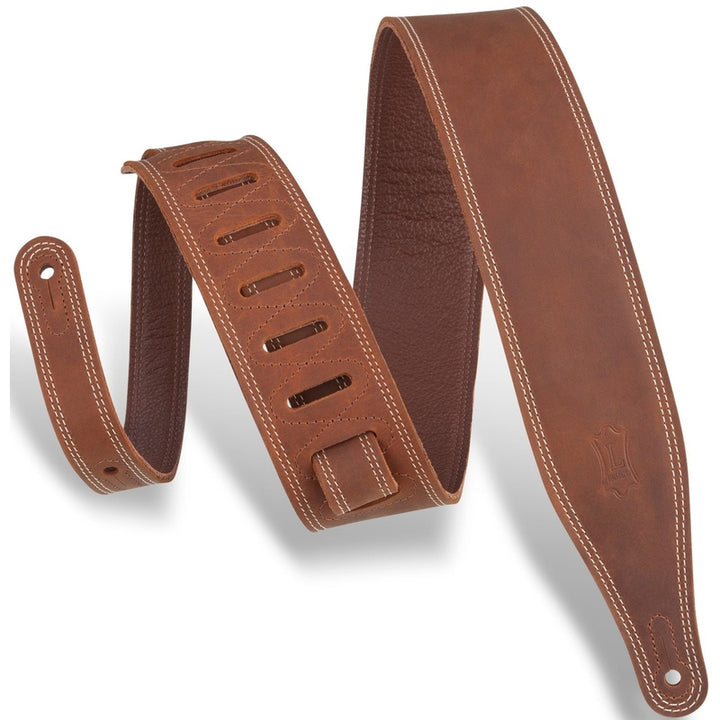 Levy M17BDS-BRN 2.5" Wide Garment Leather Strap - Brown