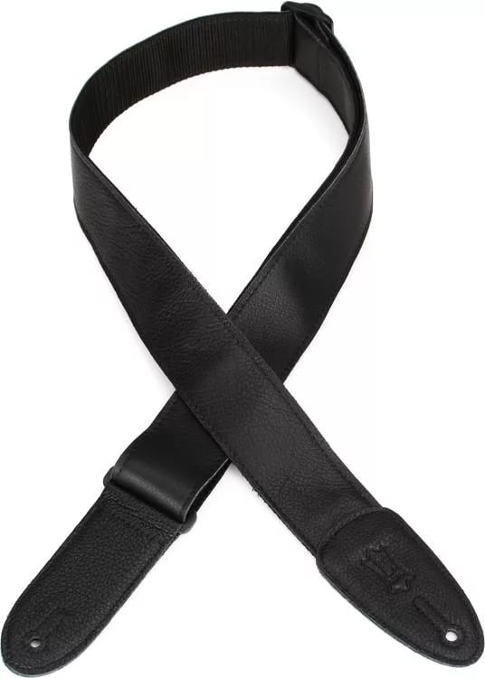 Levy M7GP-BLK 2\" Leather Guitar Strap 2