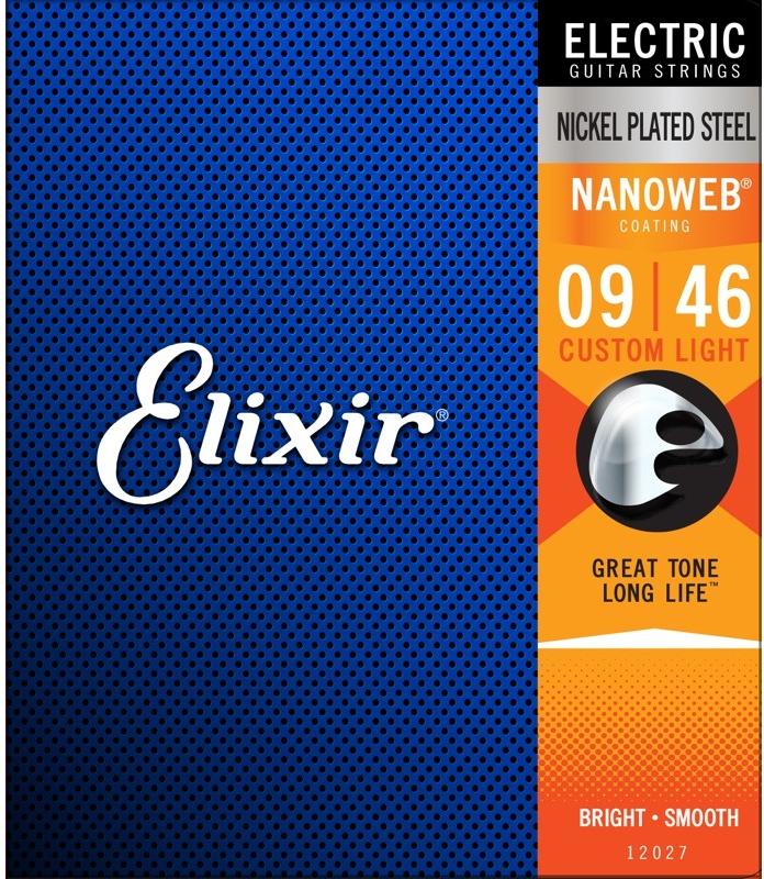 Elixir 12027 Nanoweb 9-46 Custom Light Electric Strings