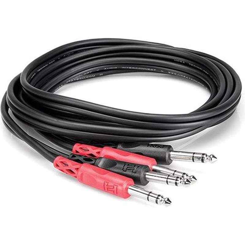 Hosa CSS203 1/4" (Stereo) -1/4" (Stereo) Dual Cable 9.9'