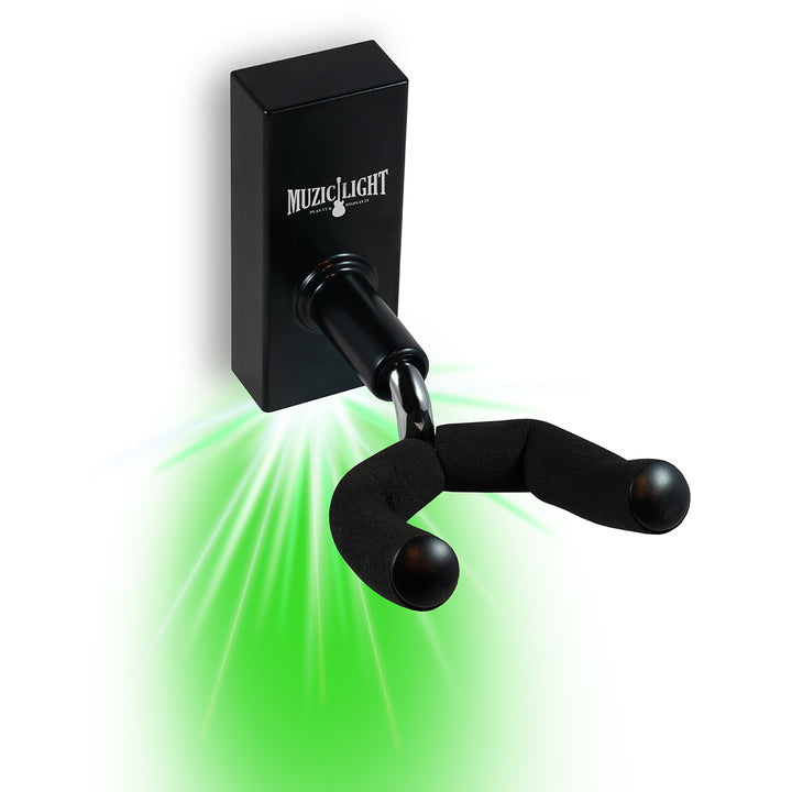 MuzicLight MZW104 Guitar Wall Hanger | Backlit - Green