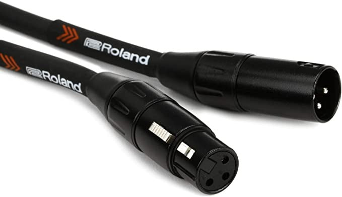 Roland RMC-B10 Black Series XLR Male to XLR Female - 10 Foot Microphone Cable