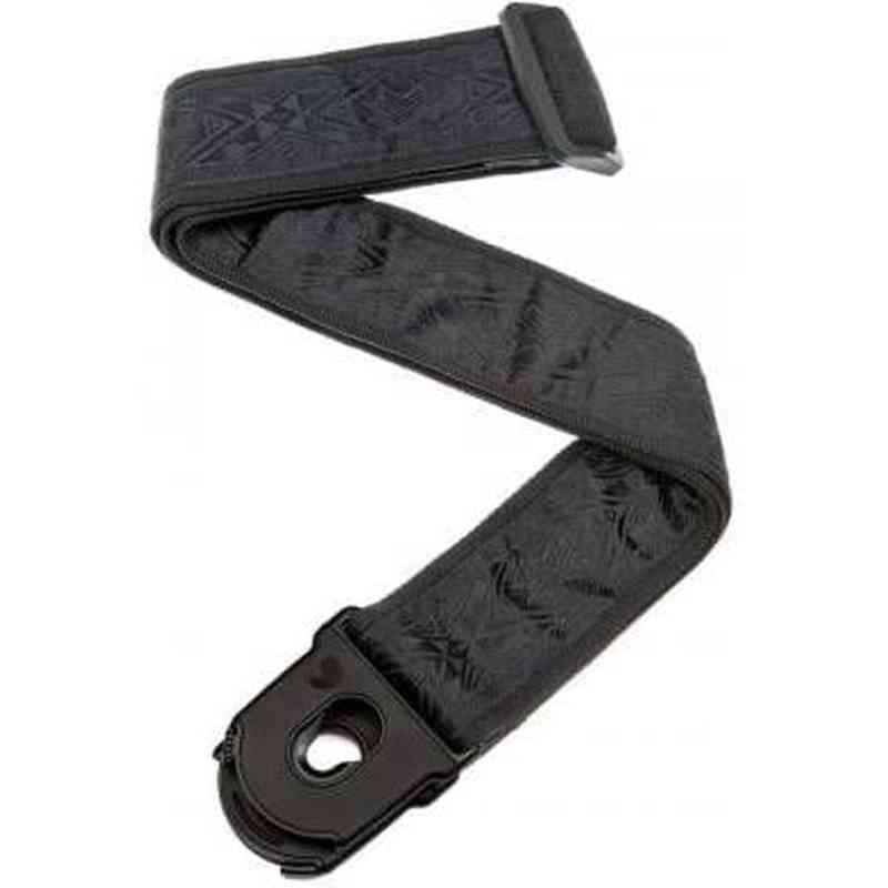 D'addario 50PLB01 Black Satin Strap Lock Strap