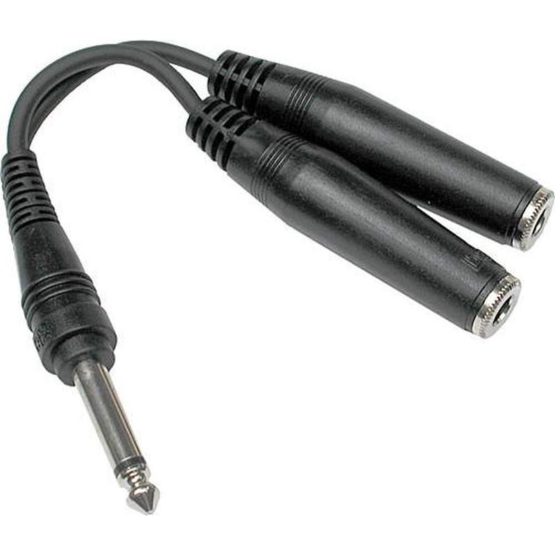 Hosa YPP111 1/4" (Male Mono) - (2)1/4" (Female Mono) Adapter