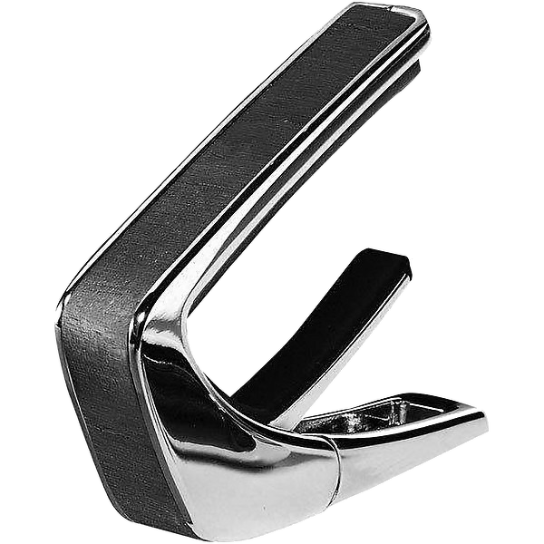 Thalia Wood Collection Capo - Black Chrome Finish with Ebony Inked Inlay