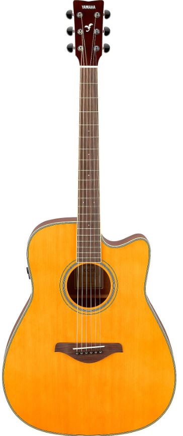 Yamaha FGC-TA TransAcoustic Dreadnought Acoustic-Electric Guitar - Vintage Tint
