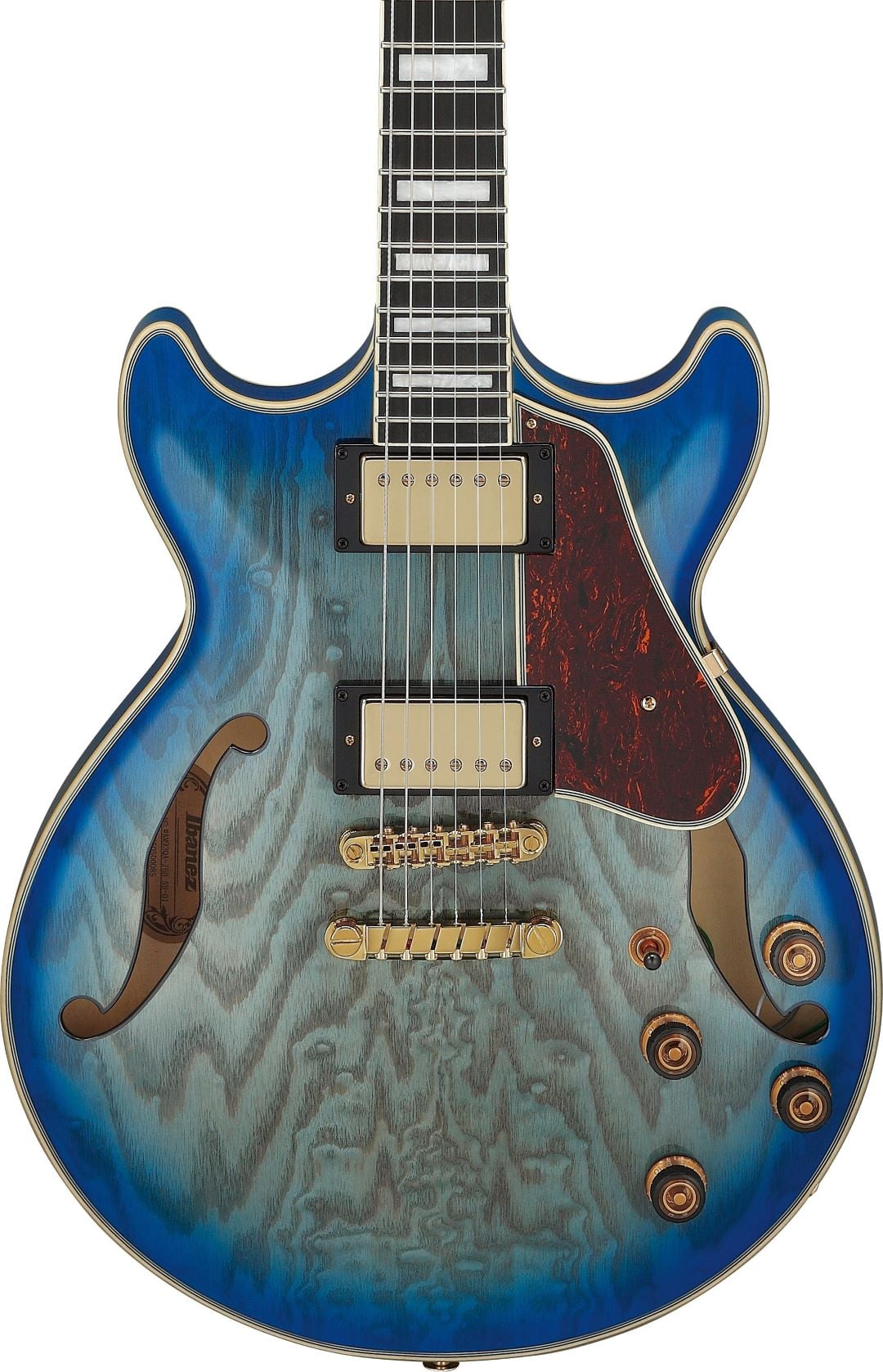 Ibanez AM93QAJBB Artcore Expressionist Hollow-Body Electric Guitar - Jet Blue Burst