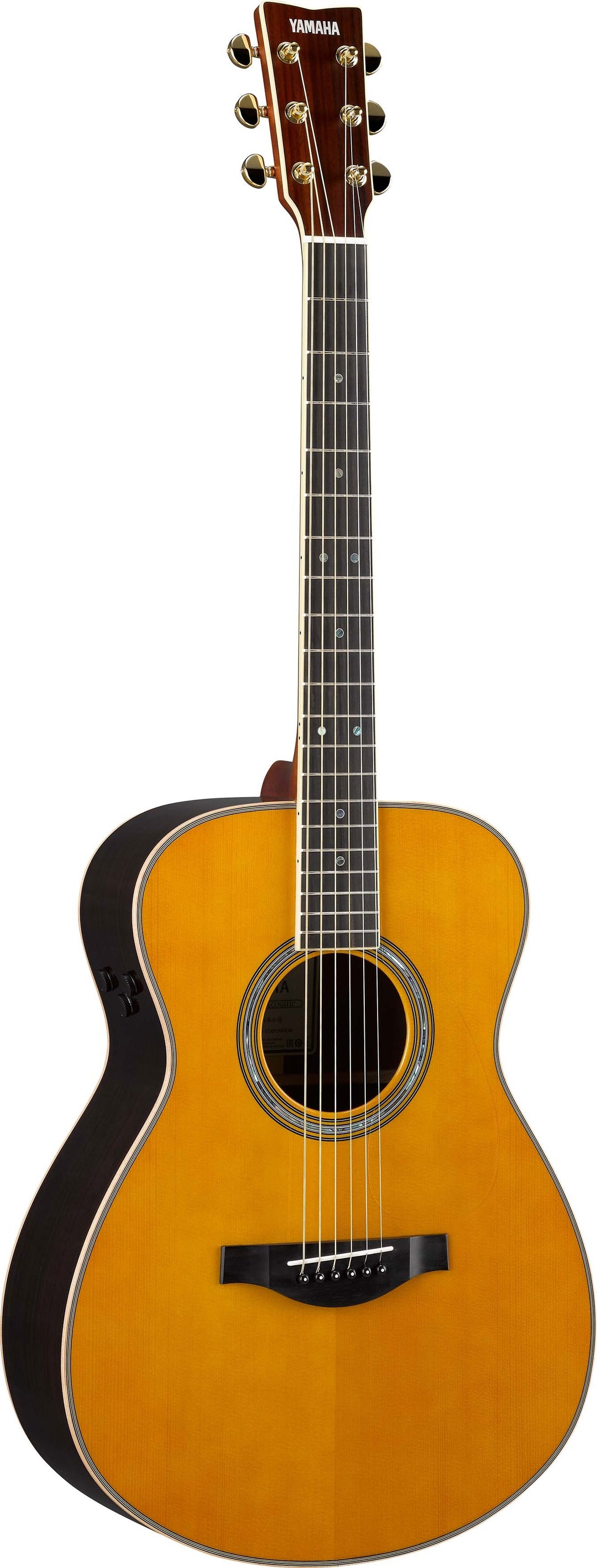 Yamaha LS-TA TransAcoustic Concert Acoustic Electric Guitar - Vintage Tint 4