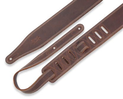 Levy M17BDS-DBR 2.5" Wide Garment Leather Strap - Dark Brown