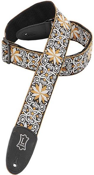 Levy's 2 Inch Jacquard Weave Guitar Strap (Gold)