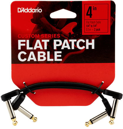 D'Addario 4\" Right Angle Flat Patch Cable (twin pack) 2