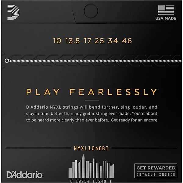 D'Addario NYXL Balanced Tension 10-46 Electric Guitar Strings - Regular Light 4
