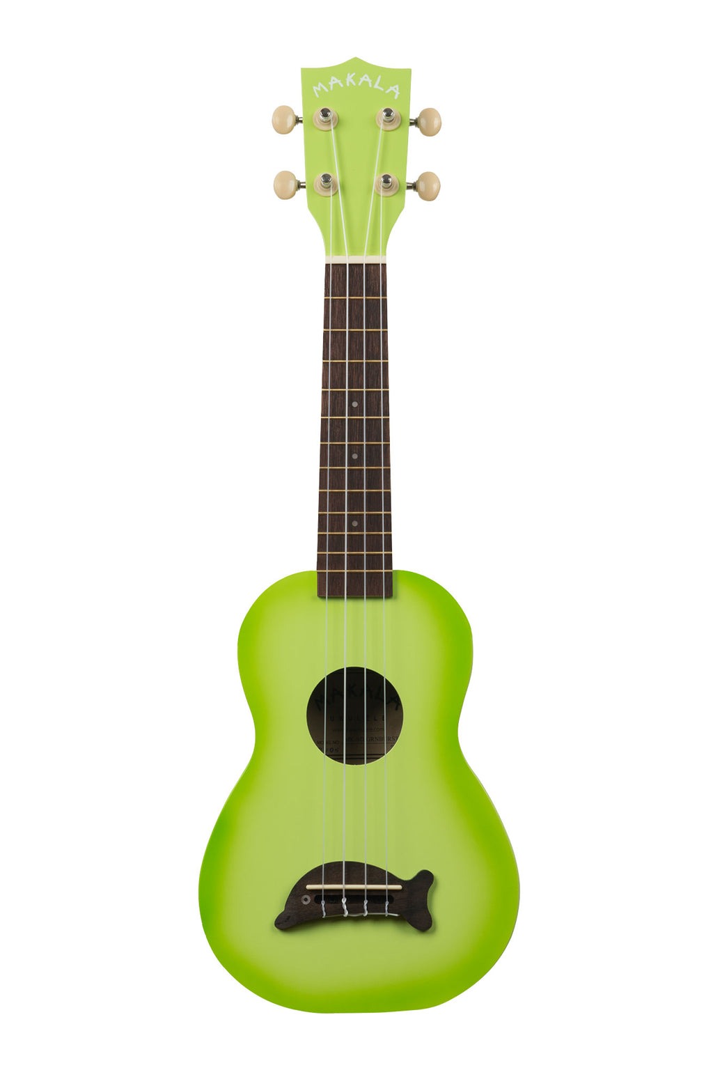 Kala Makala 'Dolphin' Soprano Ukulele - Green Burst 6