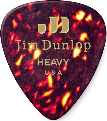 Dunlop Tortoise Shell Celluloid Picks - 12 Pack (Heavy)