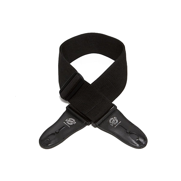 Lock-It Straps 3\" Poly Pro Guitar Strap - Black